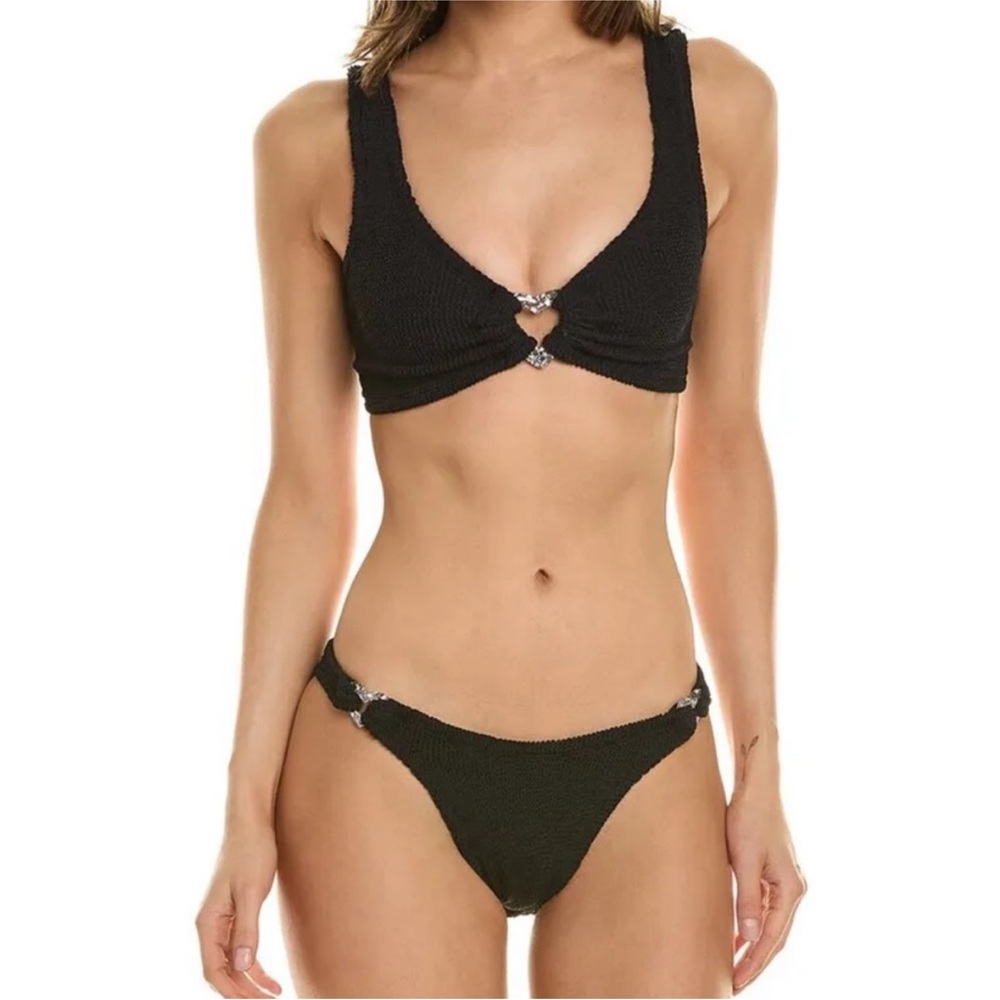 NWT hunza g bikini SET heather in black